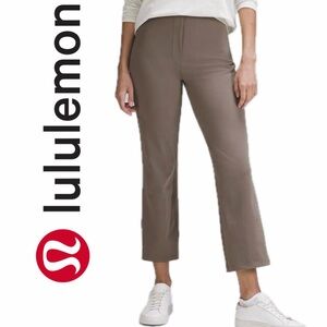 lululemon Smooth Fit Pull on High Rise  Cropped Pants Nomad Sz 4 Athleisure Core